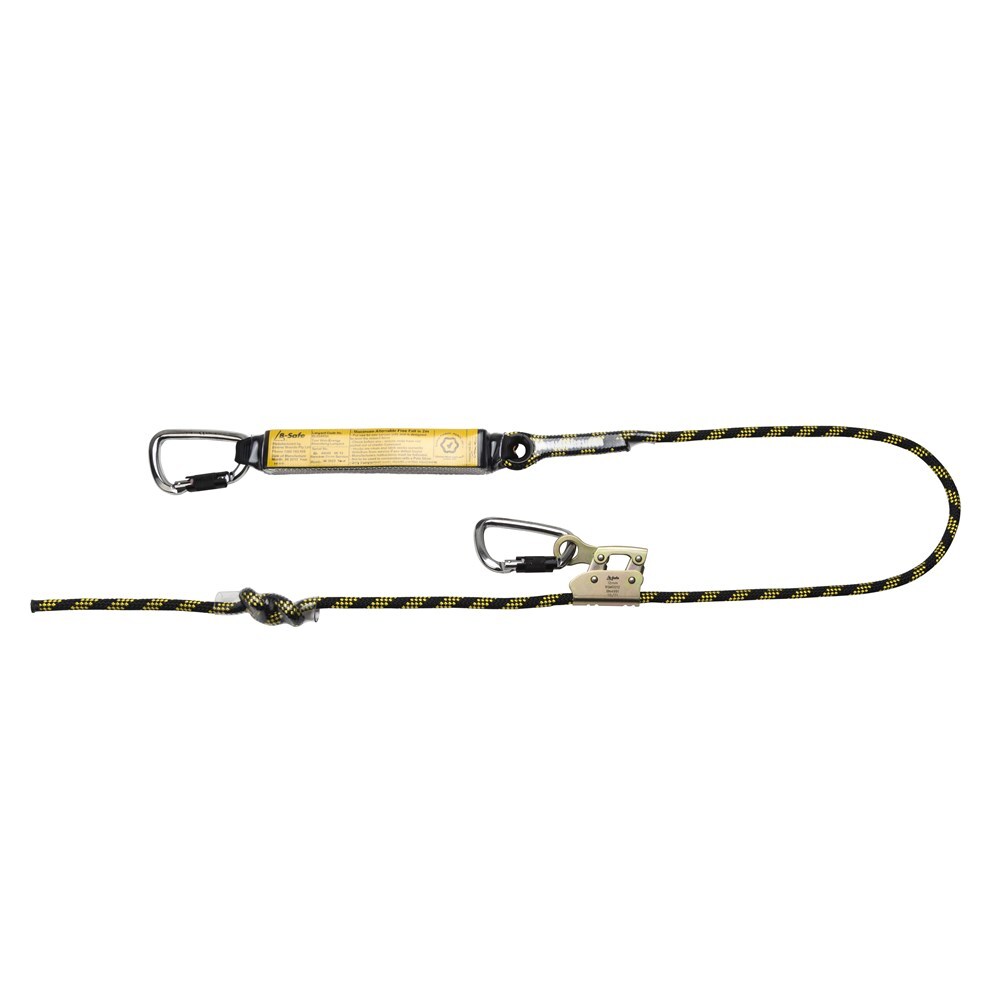 B-Safe Adjustable Kernmantle Lanyard w/ 3 Action Karabiners - 2m ...