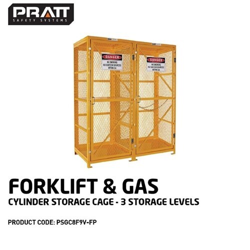 Pratt Forklift & Gas Cylinder Cage - 3 Storage Levels (Flat Packed ...