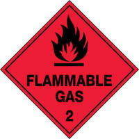 Flammable Gas 2 Safety Sign